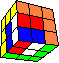 cube in cube with stripes in center back - Würfel im Würfel mit Streifen im Inneren hinten